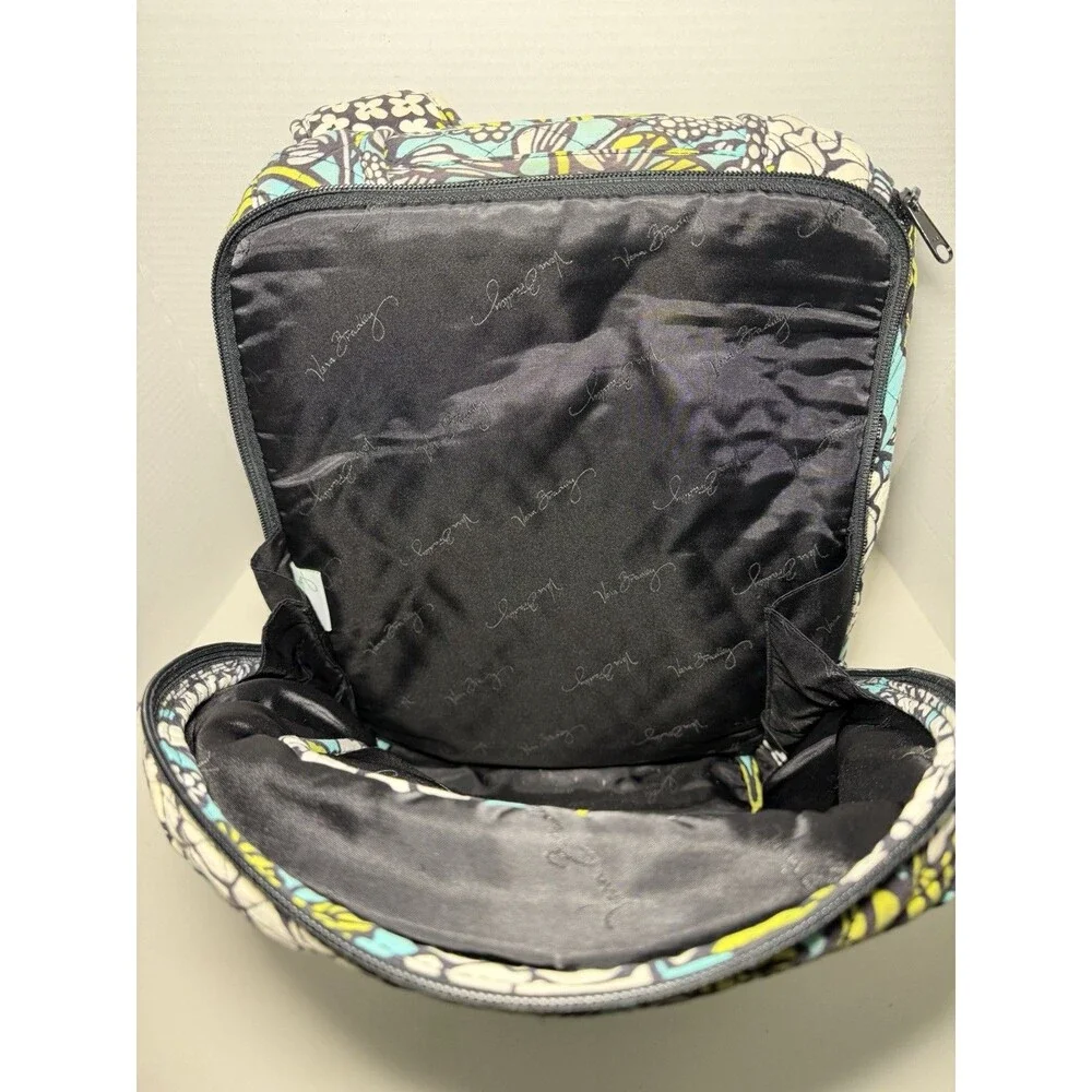 Vera Bradley Island Blooms Laptop Computer Backpack Pockets & Compartments